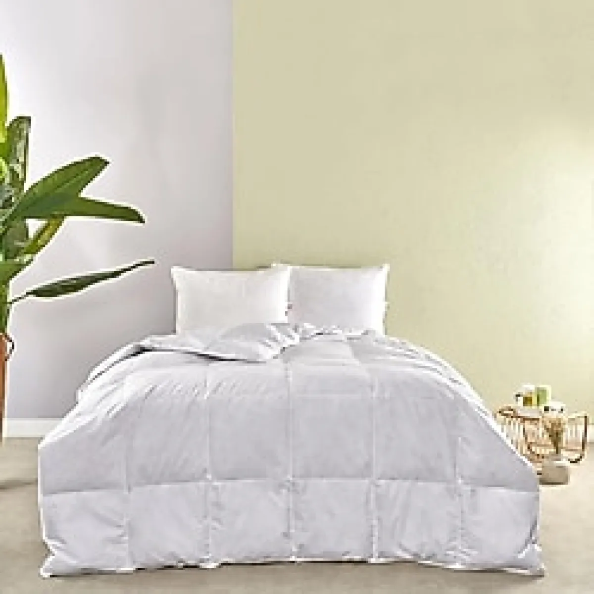 Brielle Kaz Tüyü 195x215 cm Çift Kişilik Yorgan Beyaz