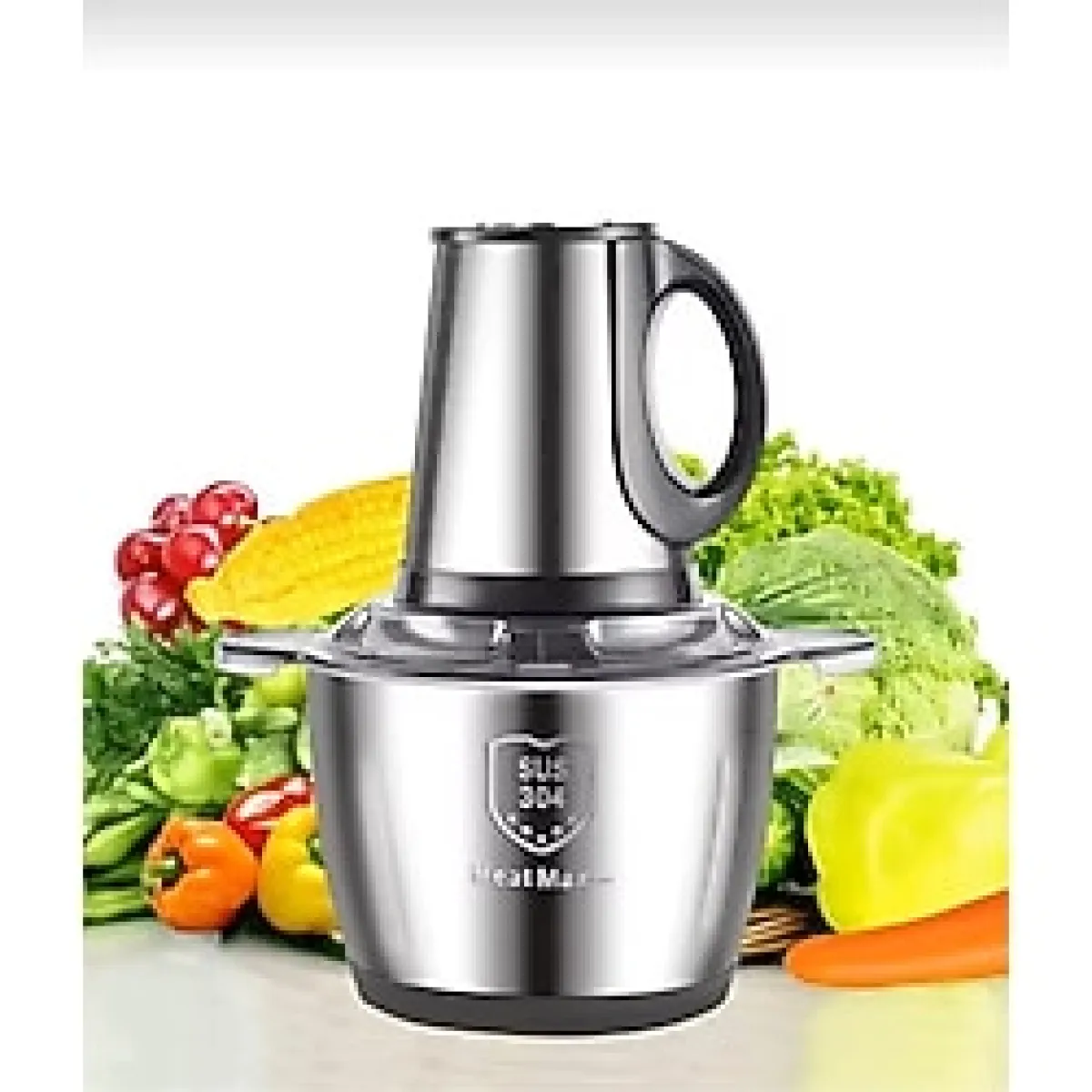 Çay Mekanı Elektrikli Paslanmaz Çelik Kollu 3 Litre Et Kıyma Makinesi Sebze Meyve Doğrayıcı Rondo Blendır