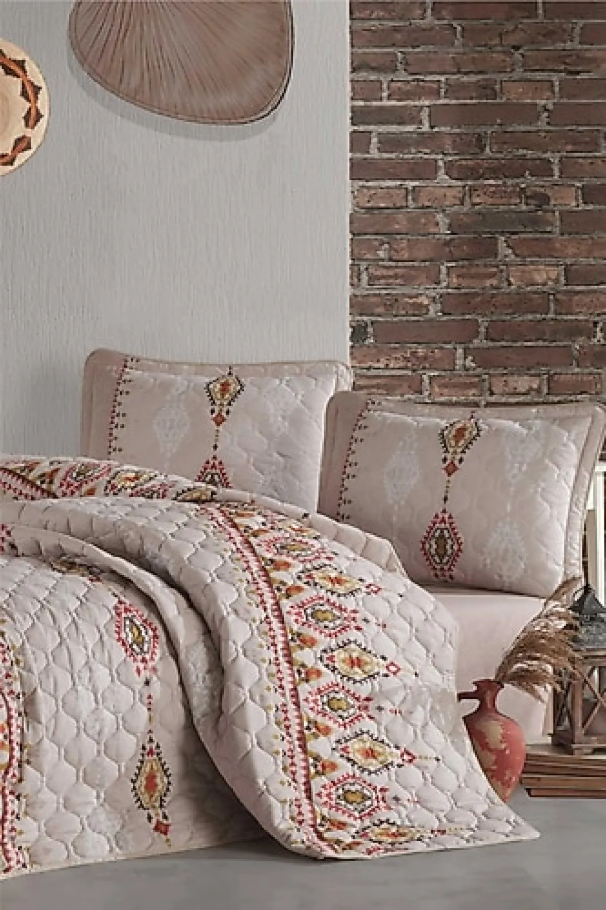 Clasy Ethnica Pamuk Tek Kişilik Yatak Örtüsü Takımı