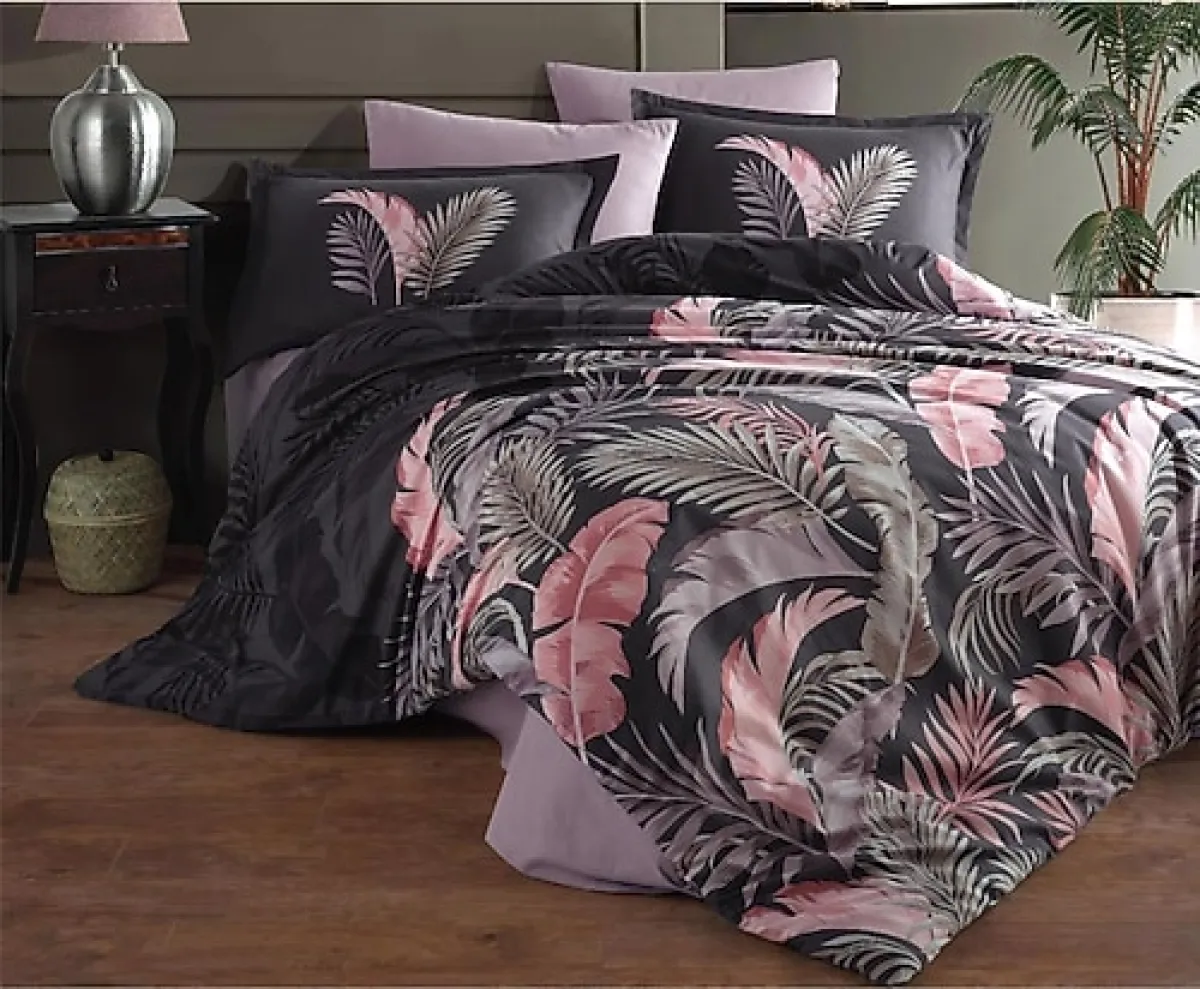 Clasy Hena Antrasit Ranforce Çift Kişilik Dört Mevsim Set