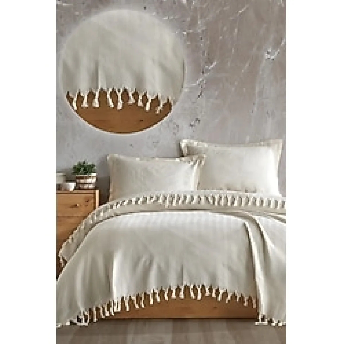 Cottexo Çift Kişilik Pike&pike Takımı Çizgi Desenli 200x230 Cm