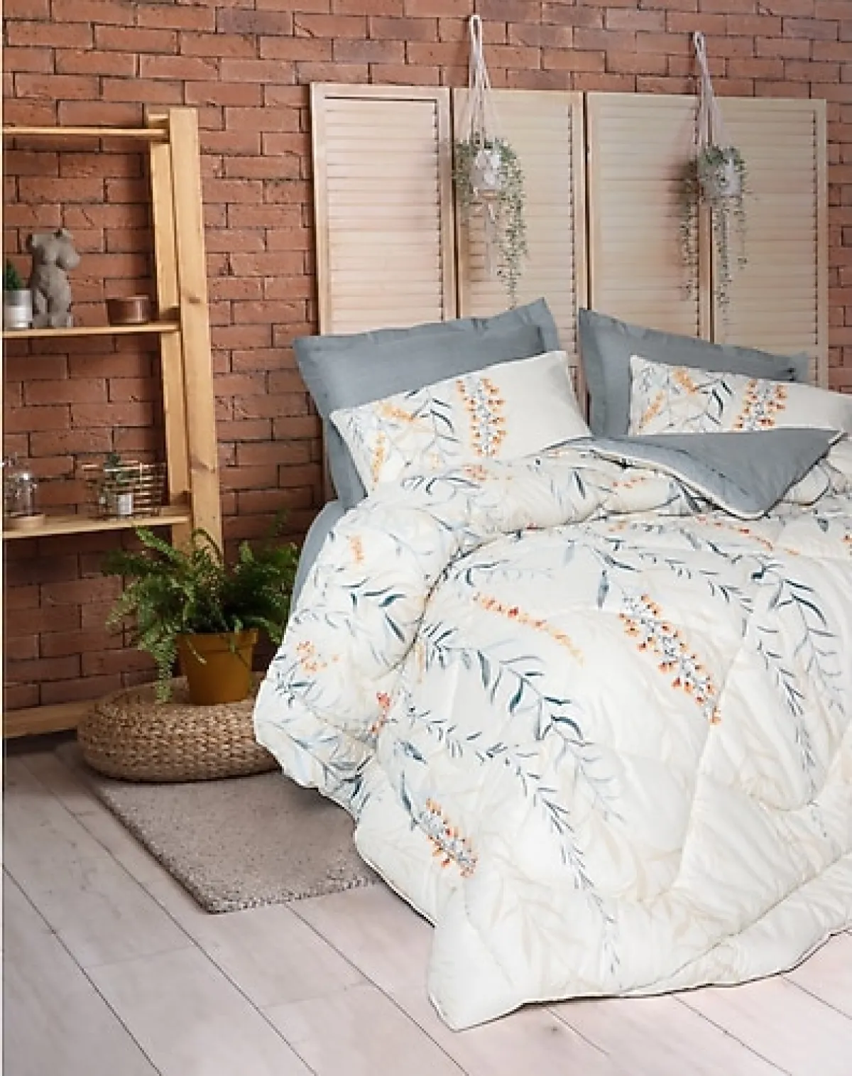 Cotton Box Hiedra Indigo Çift Kişilik Uyku Seti