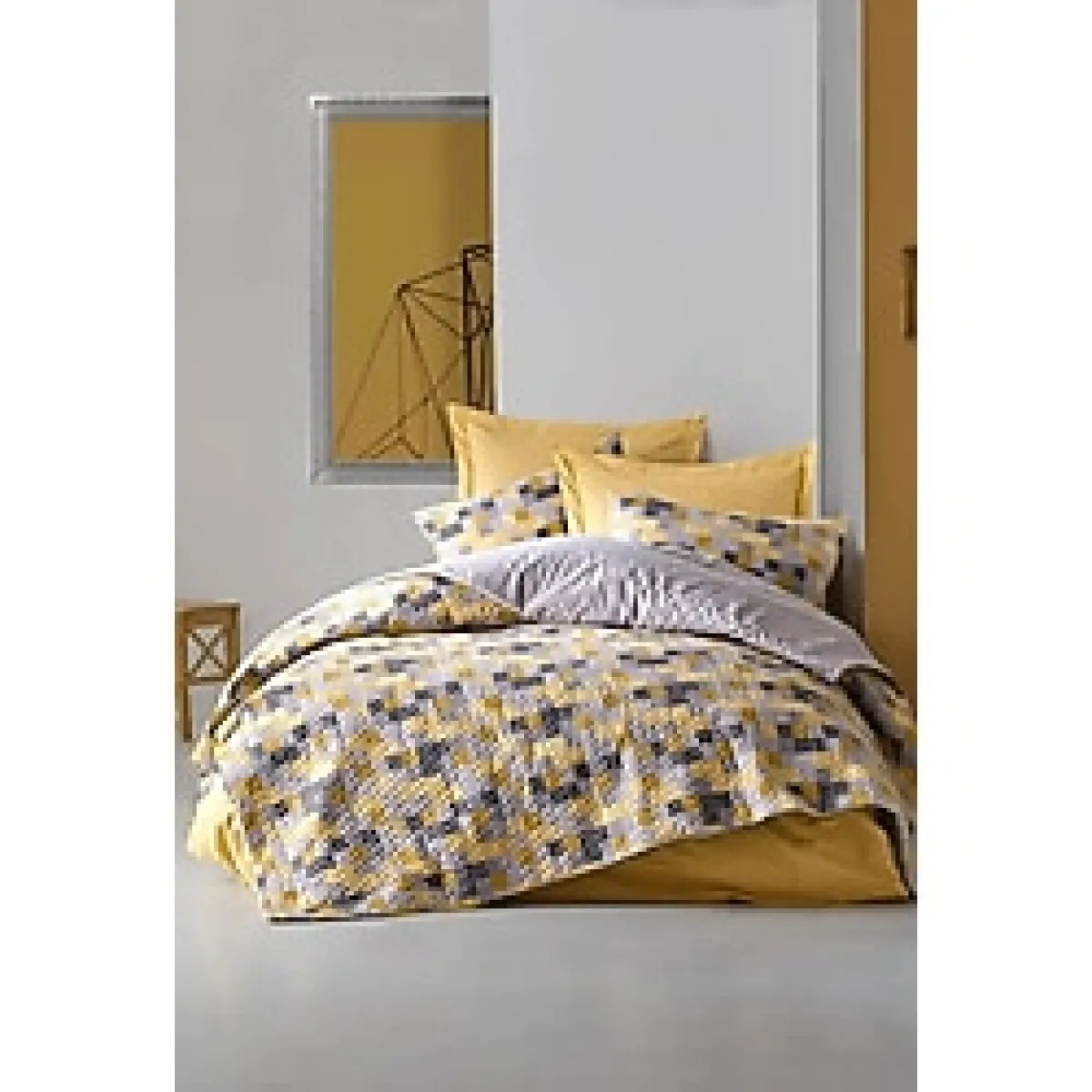 Cotton Box Minimal Çift Kişilik Çarşafı Lastikli Complete Set Elon Sarı