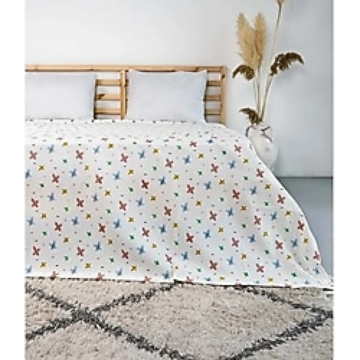 Cotton Collectıon Çift Kişilik Çiçek Desenli Pike 200X220