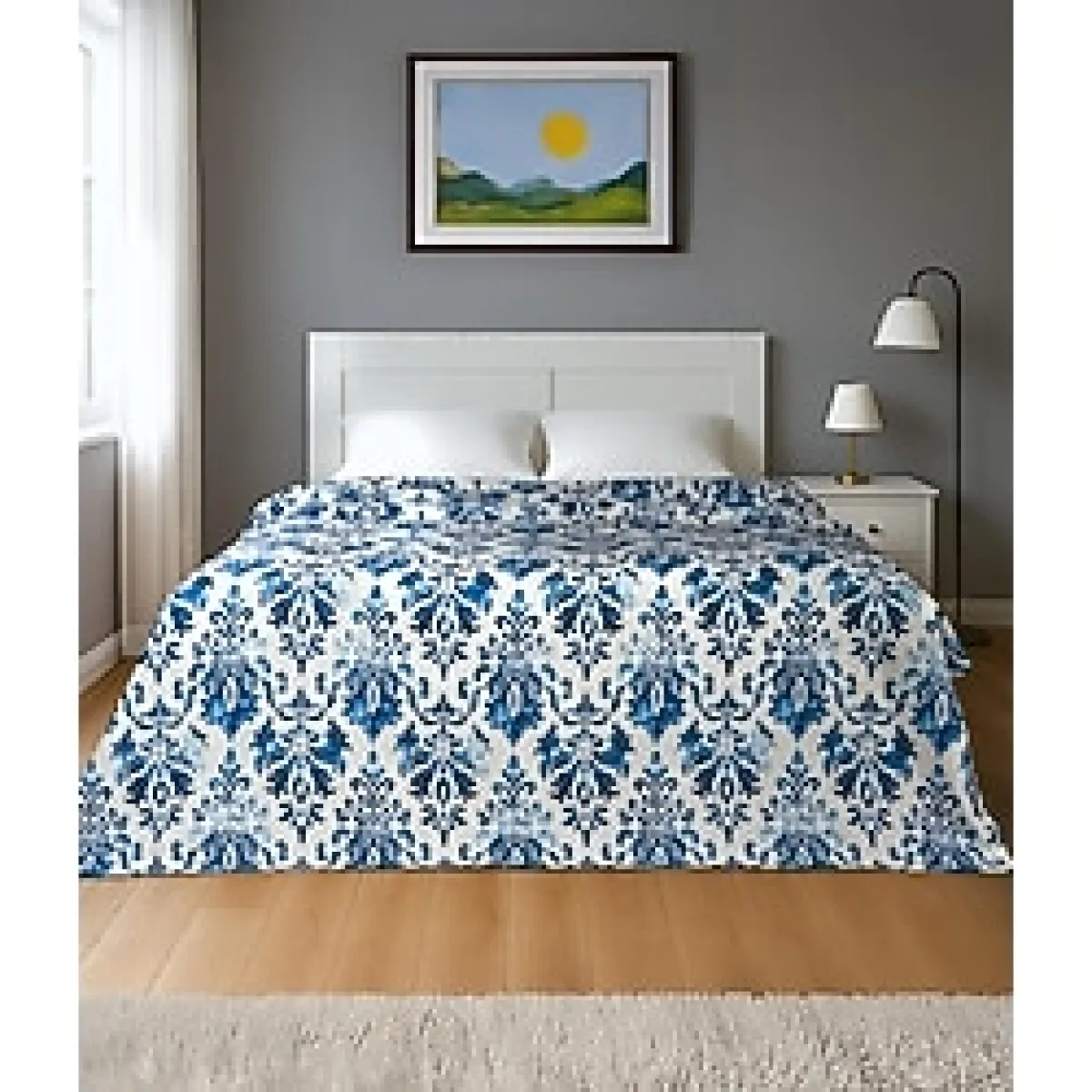 Cotton Collection Çift Kişilik Pike Akdeniz - Çok Renkli