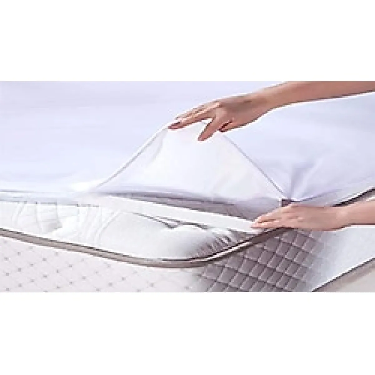 Daisy Home DSY4AKEVTKS Çift Kişilik Sıvı Geçirmez Alez Yatak Koruyucu, Poliüretan Membran, Beyaz, 160x200 cm