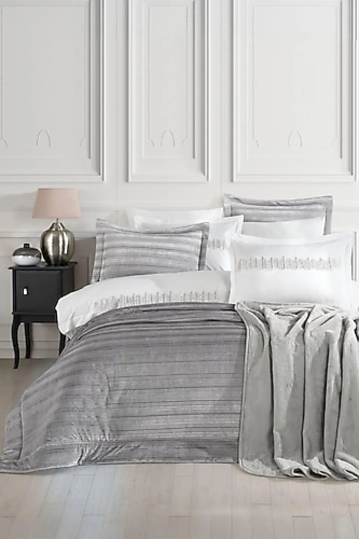 Elart Luxury Gri 11 Parça Çeyiz Seti