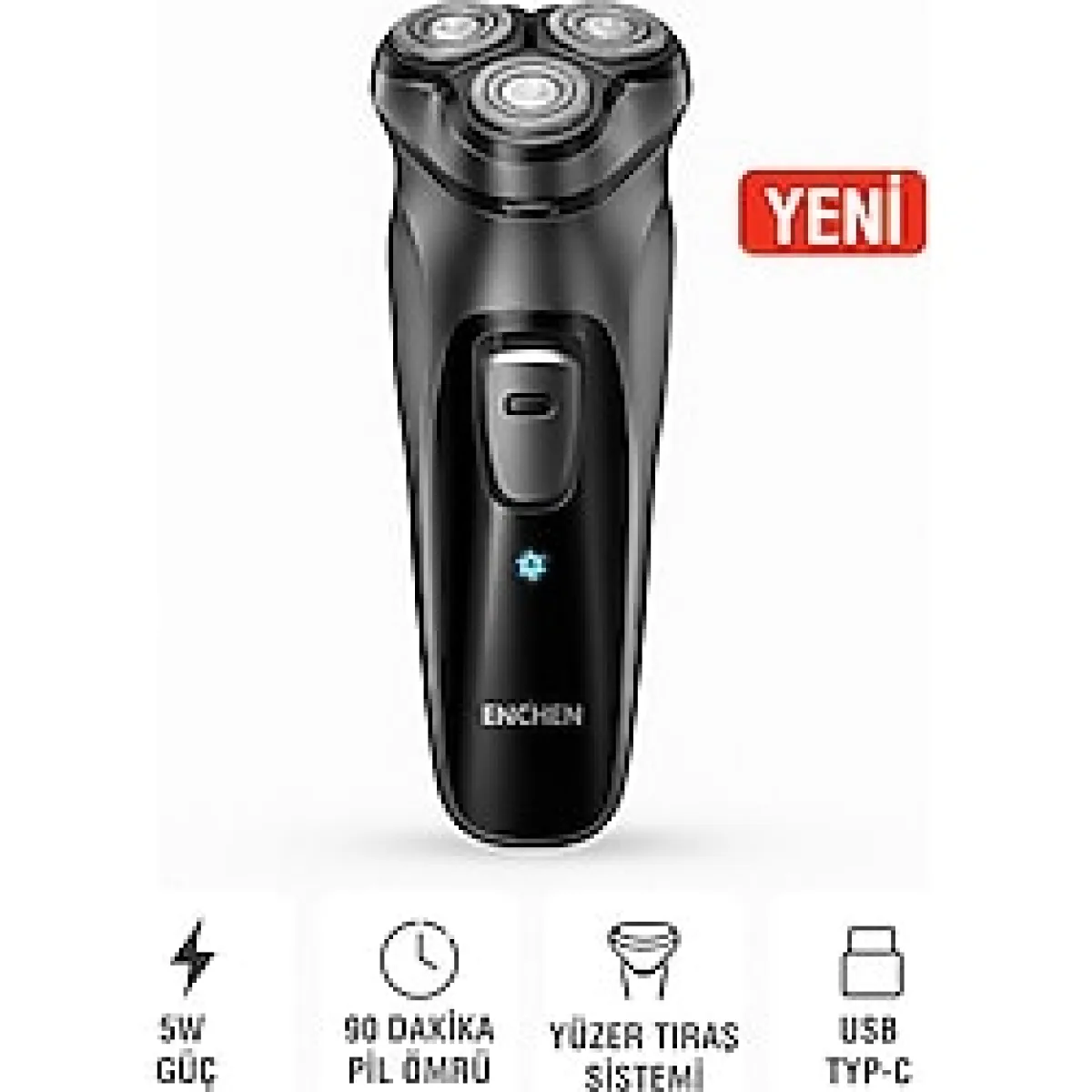 Enchen Blackstone 3 Başlıklı Şarjlı Tıraş Makinesi - Erkek Bakım & Sakal Kesme