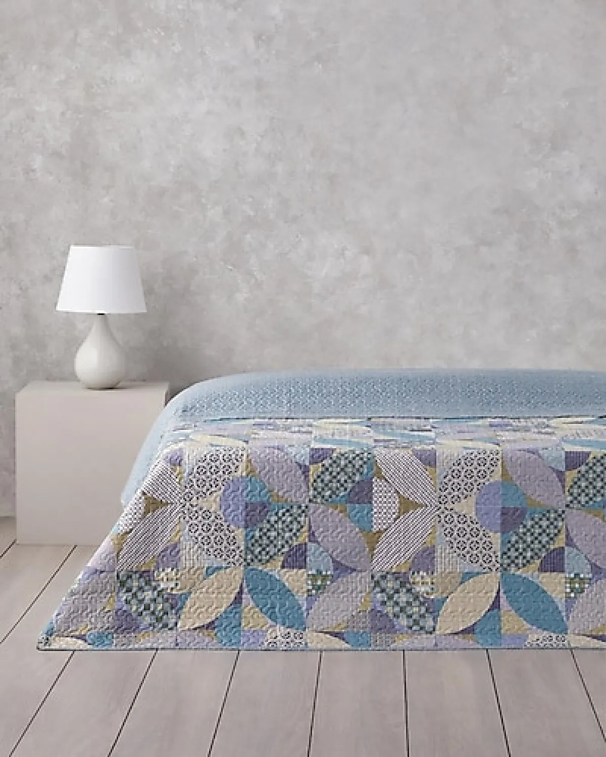 English Home Patch Square Tek Kişilik Yatak Örtüsü