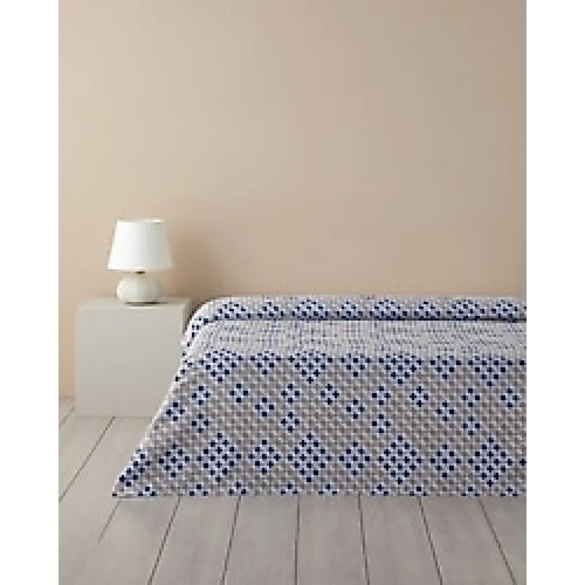 English Home Pool Pop Baskılı Tek Kişilik Pike Koyu Mavi