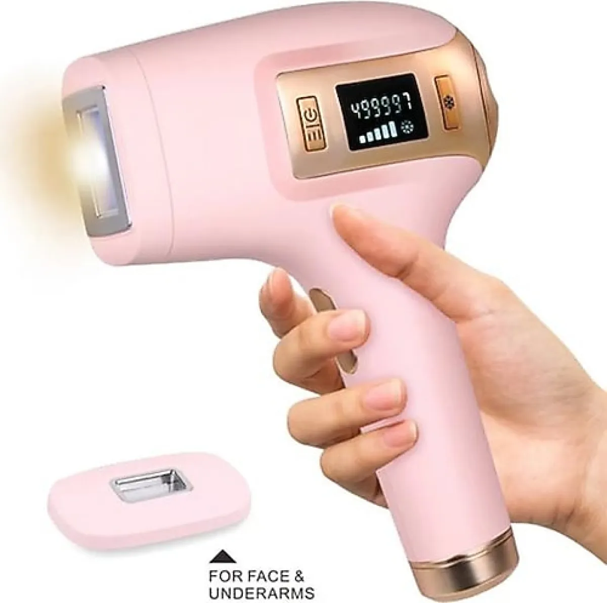 Enzo Professional Buz Başlıklı IPL Pudra Pembe Lazer Epilasyon Aleti