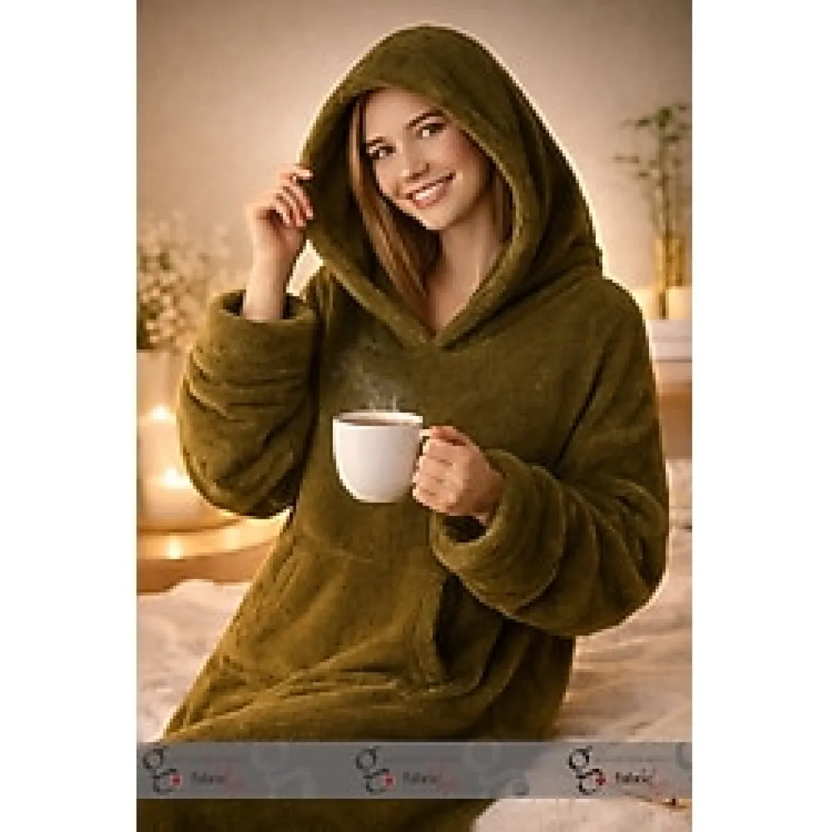 Fabric Box Wellsoft Kapüşonlu Giyilebilir TV Battaniyesi - Sıcak Tutan Wellsoft Kapüşonlu