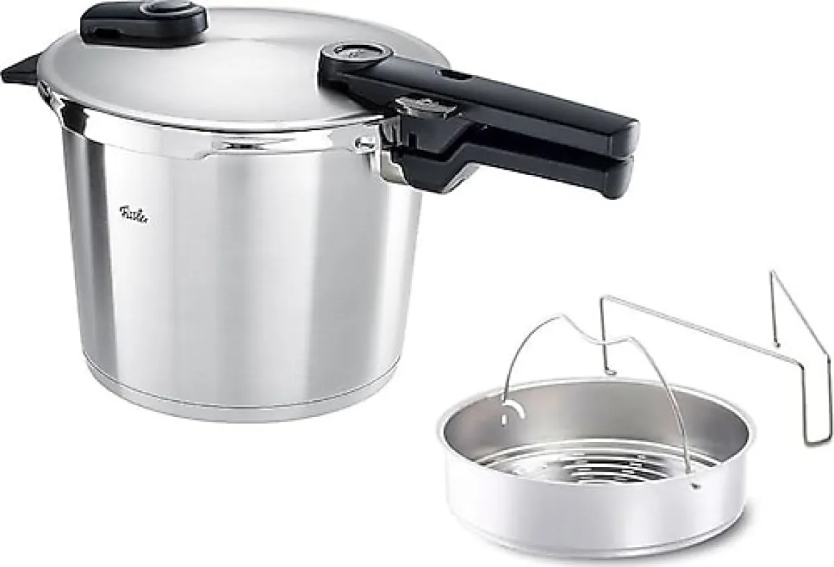 Fissler Vitaquick Premium Buhar Aparatlı 6 lt Düdüklü Tencere