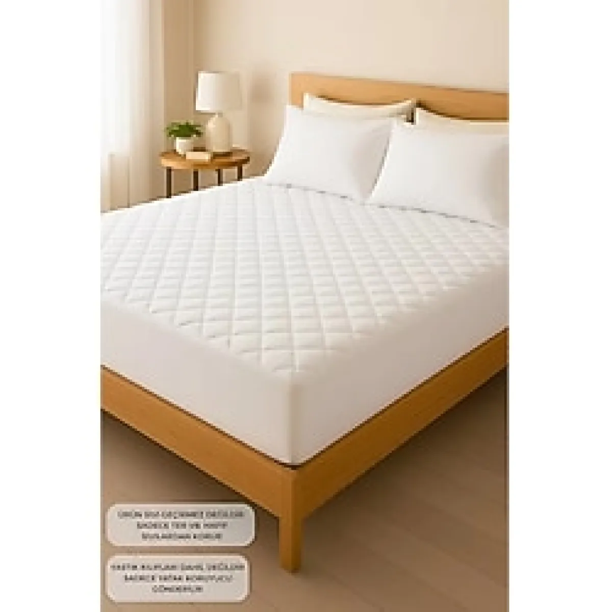 Formeya Adelya Mikrofiber Alez Kapitone Fitted Yatak Koruyucu