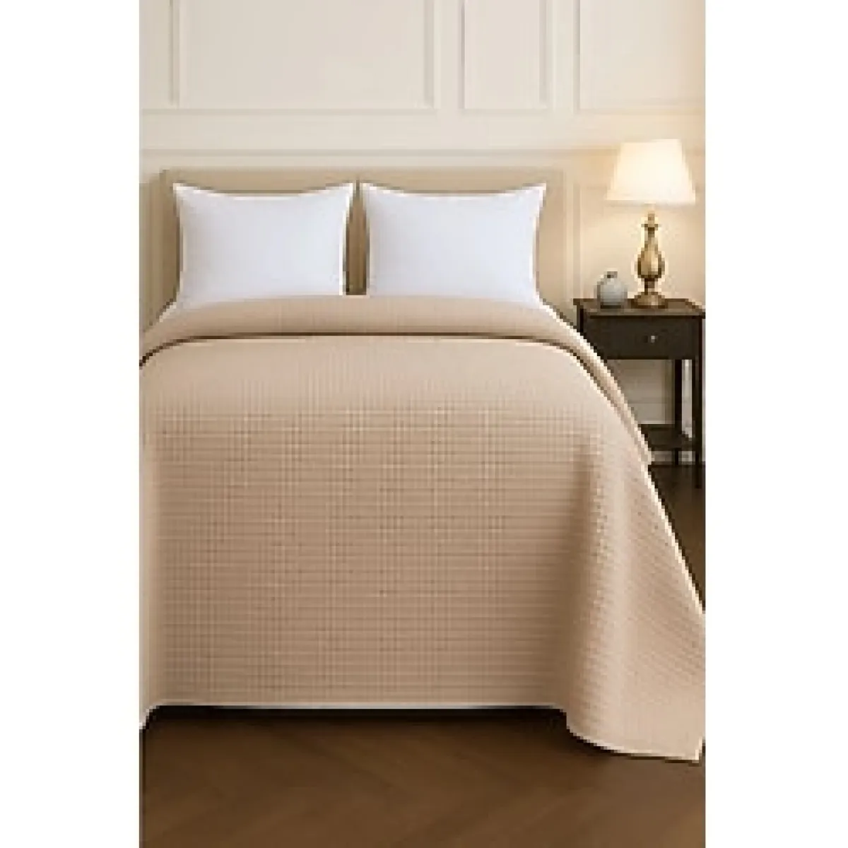 Formeya Renkli Gofret Desen Tek Kişilik Pike Yatak Örtüsü Otel Pike 160x230 cm