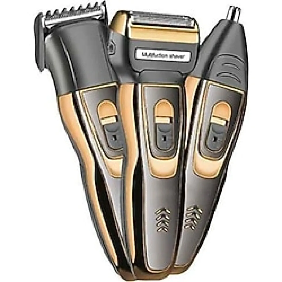 goldtech Tıraş Makinası Üç Başlıklı Saç Sakal Burun Kıl Kesin Sıfır Kesim Lazer Öncesi Tıraş