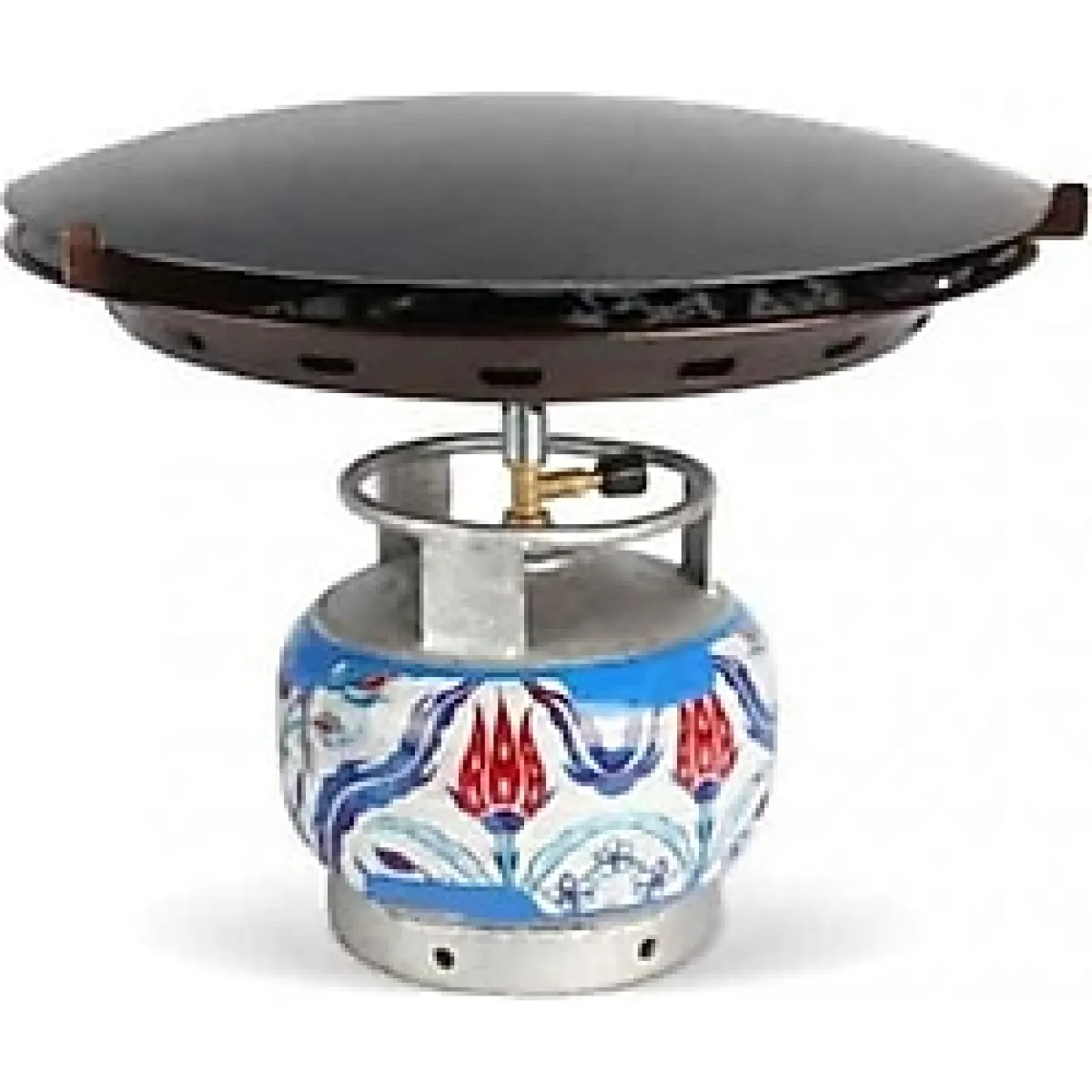 Gülsan Tüplü Sac 45 cm Tüp Üstü Katmer Kavurma Sacı Çift Fonksiyon