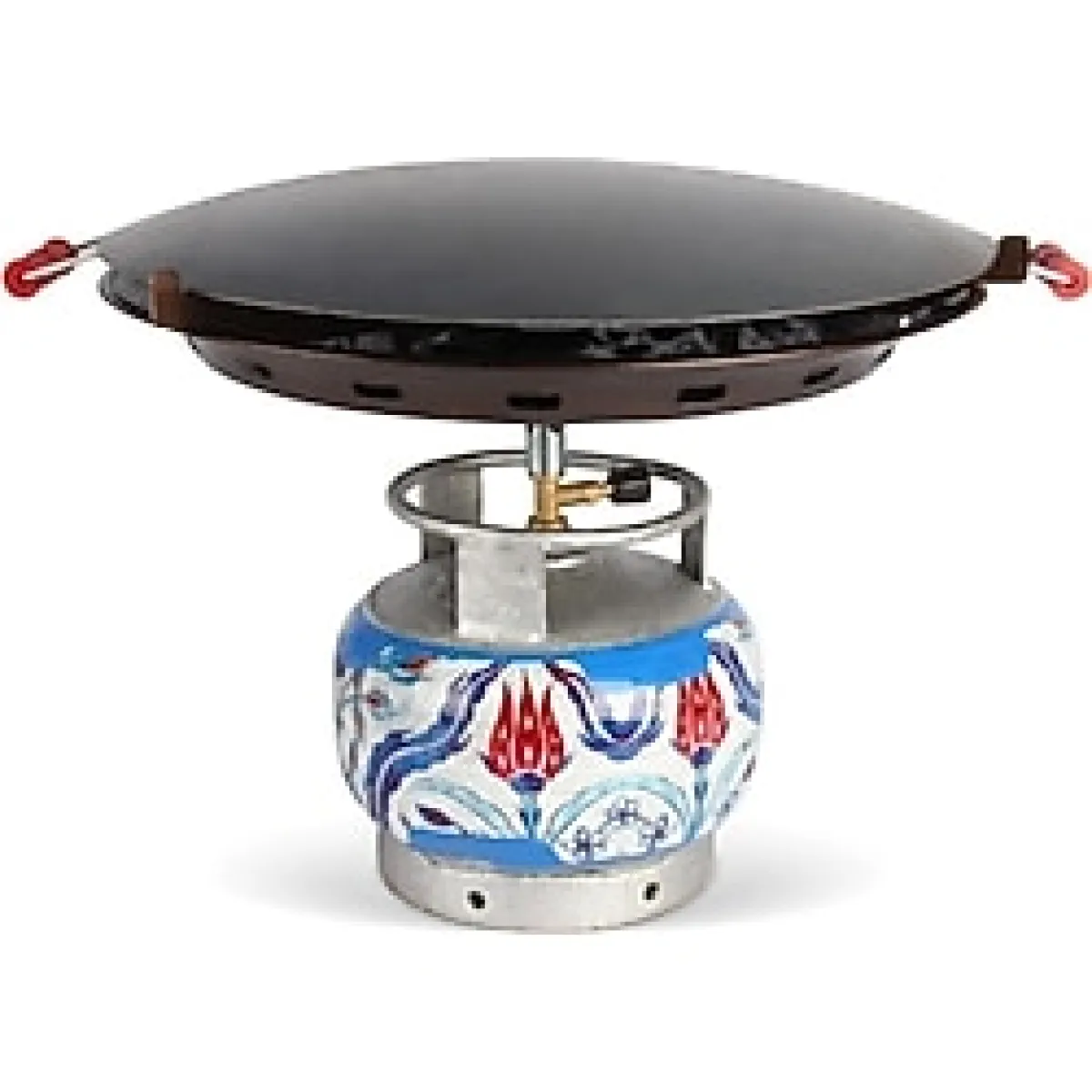 Gülsan Tüplü Saç Tava 45 cm Portatif Kavurma Gözleme Katmer Sacı