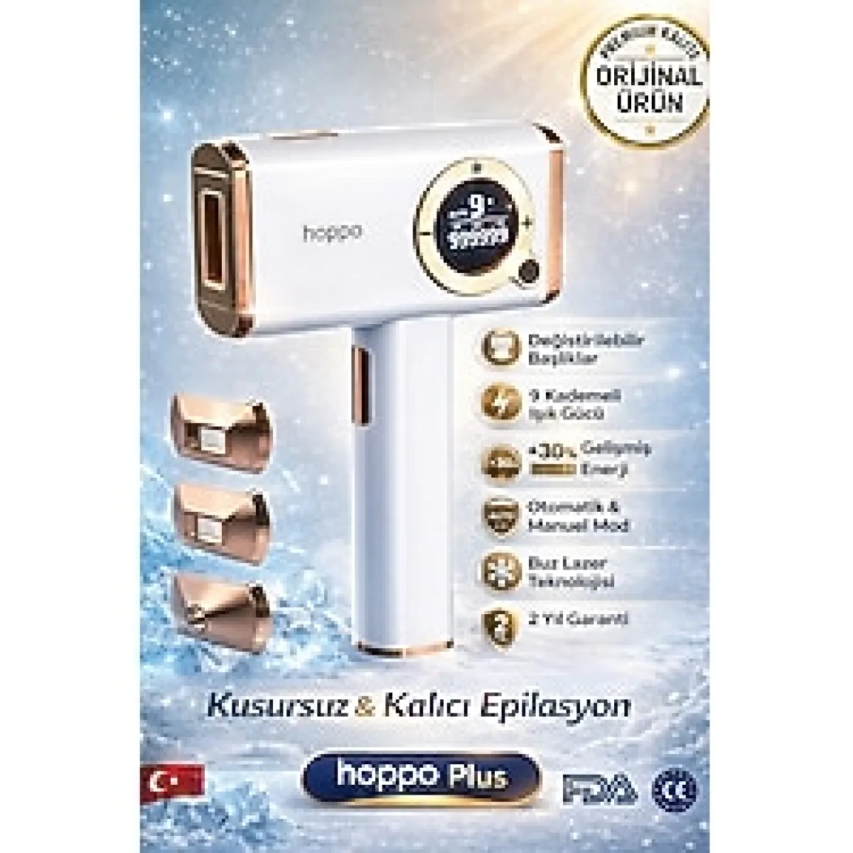 hoppo Ipl Buz Lazer Epilasyon Cihazı Plus 999.999 Flas Atım