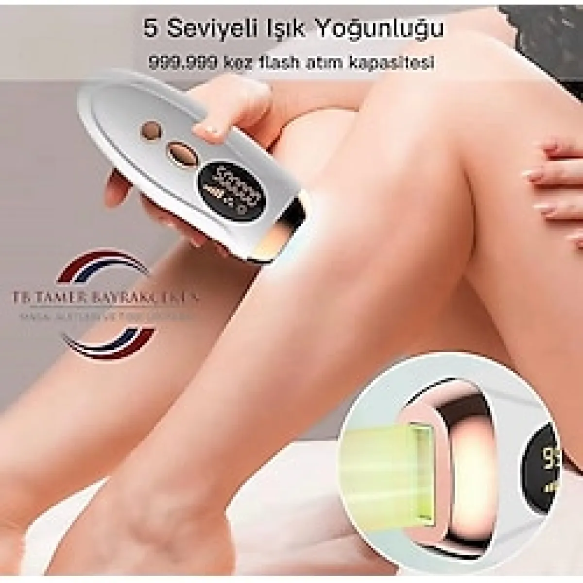 IPL Lazer Epilasyon Cihazı 990.000 Atım Manuel & Otomatik Mod - Acısız Kalıcı Tüy Giderme - 5 Seviye Işık