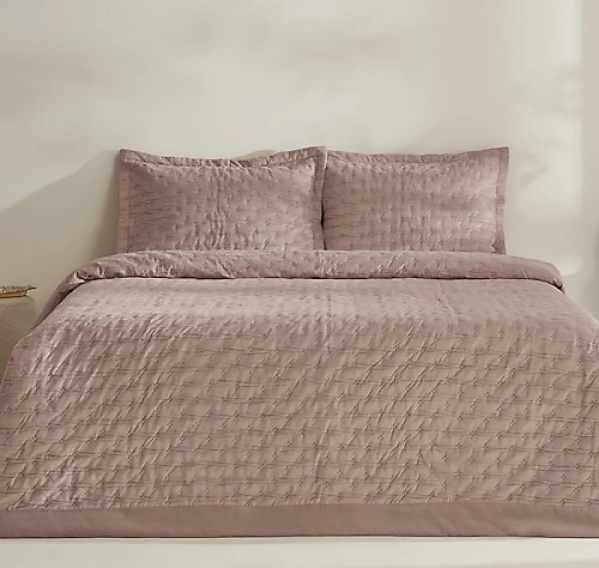 Karaca Home Gilda Pudra Çift Kişilik Yatak Örtüsü Takımı