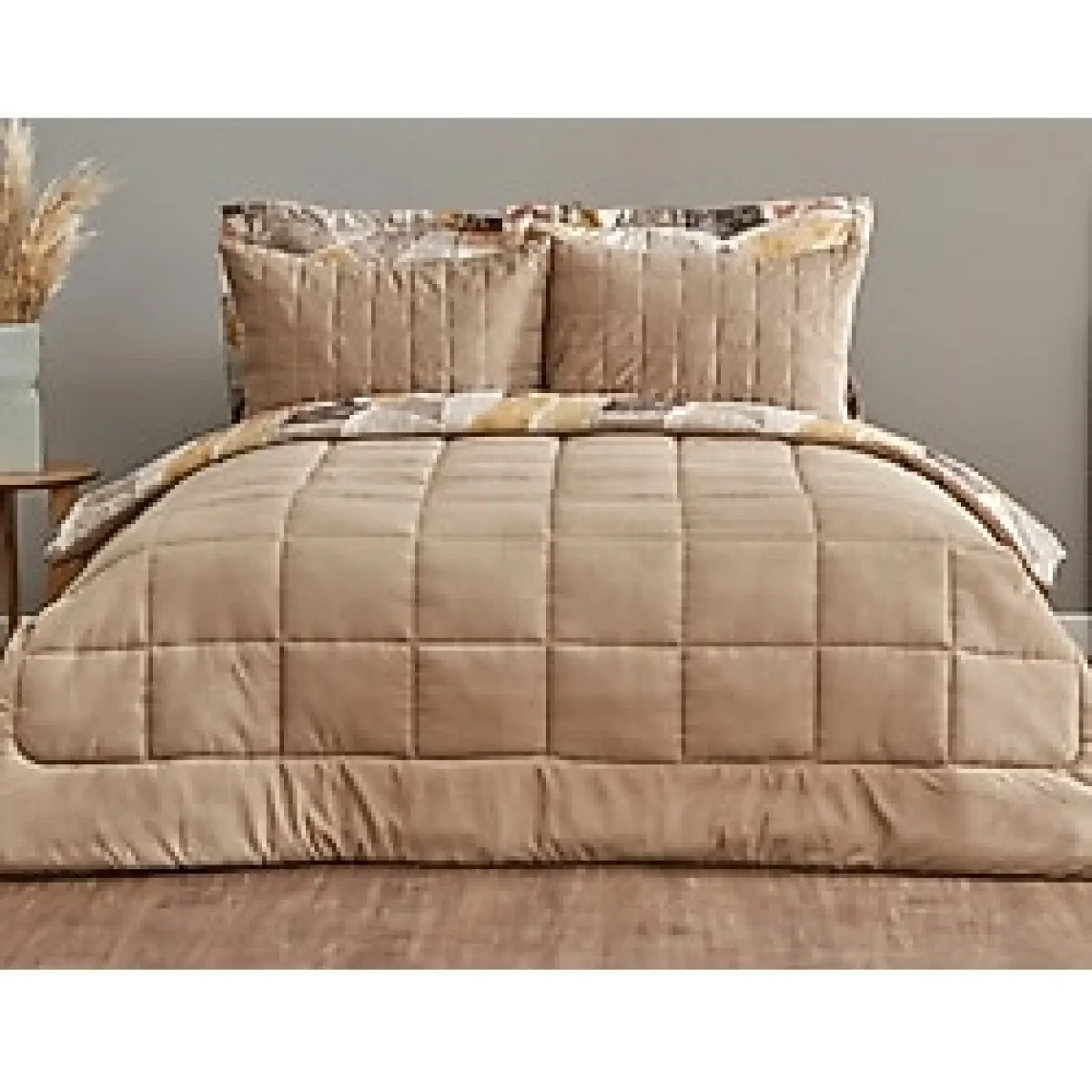 Karaca Home Lydia Çift Kişilik Stripe Comfort/uyku Seti Bej