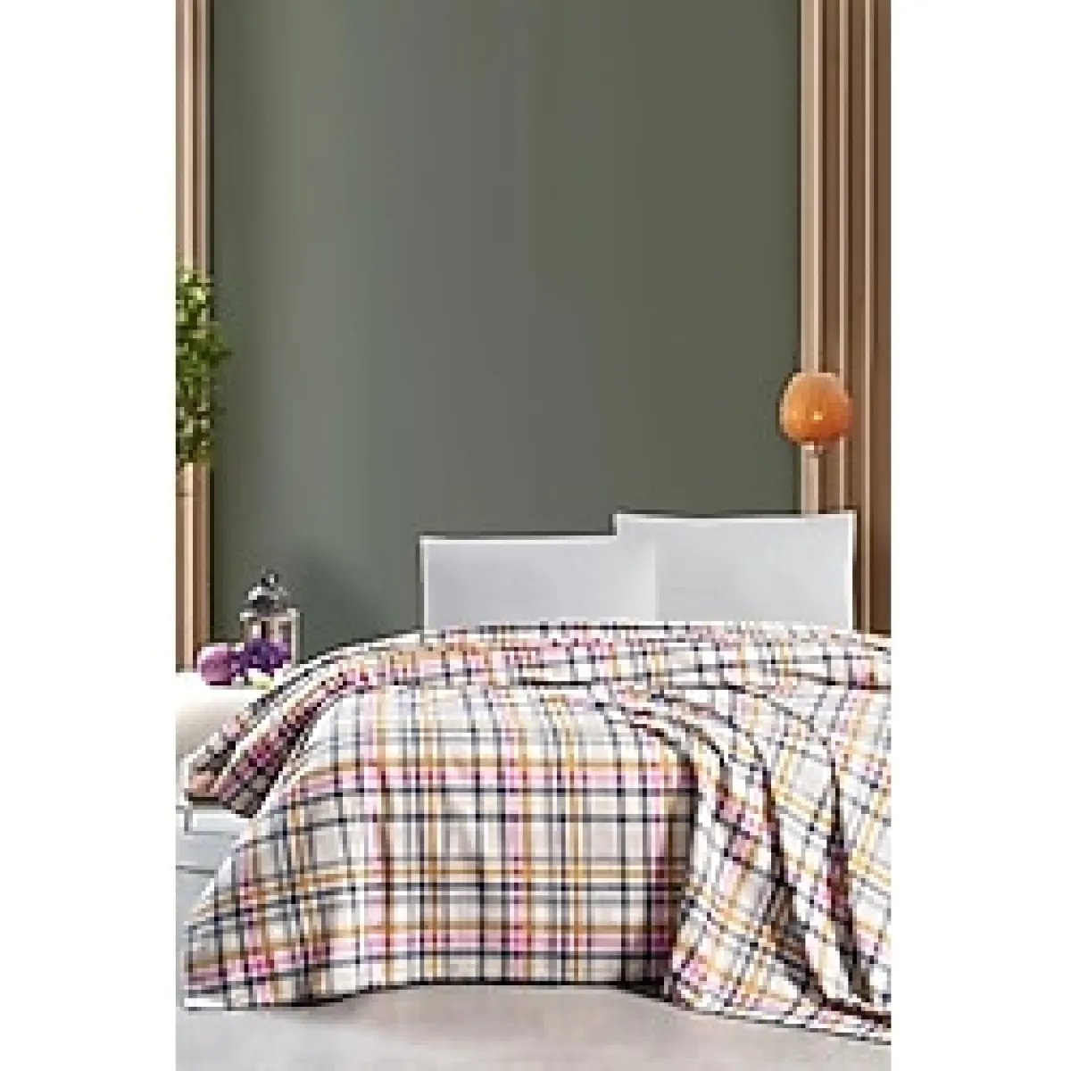 Karla Battal Boy Desenli Pike 240x260 Cm - Mor