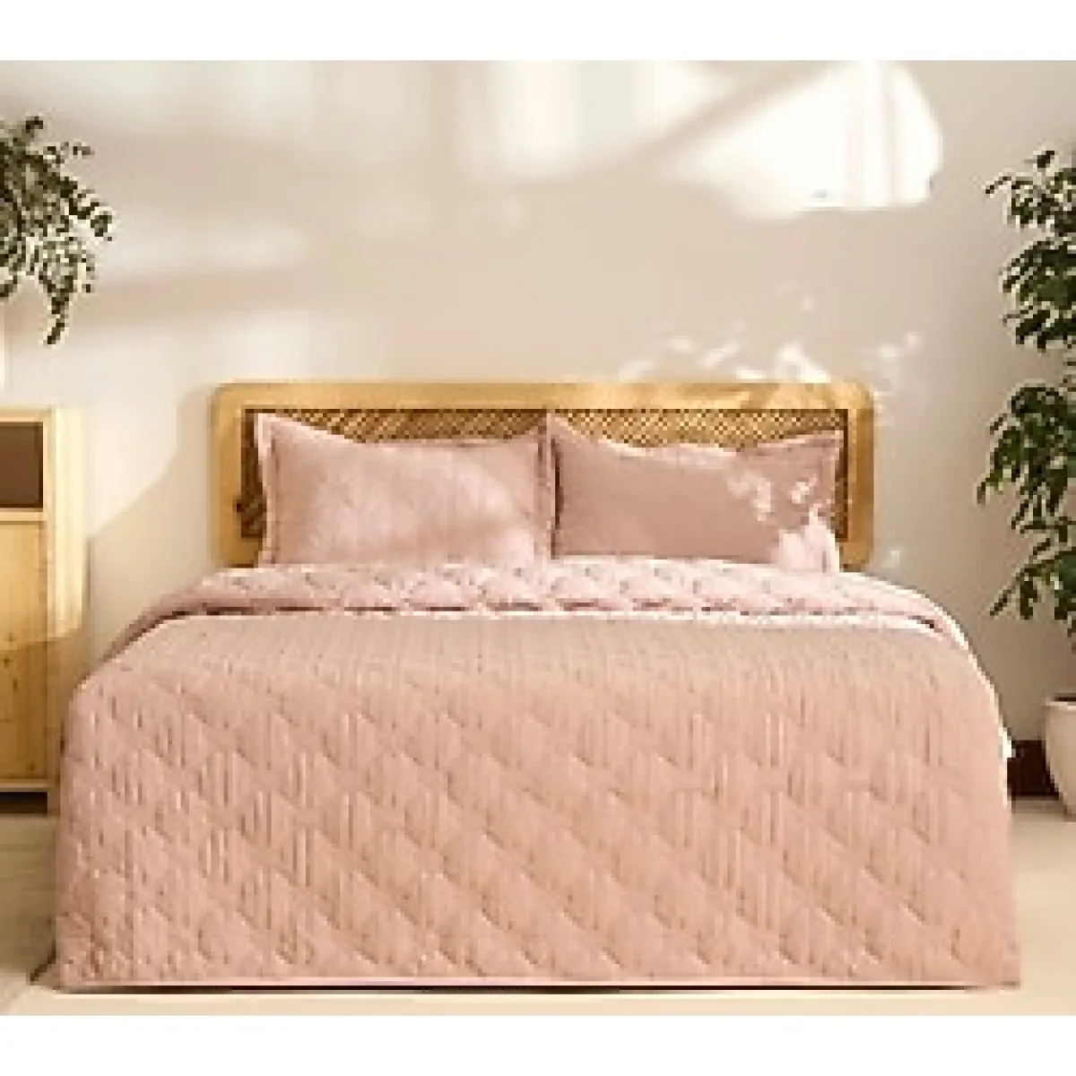 Kaşmir Home Lilly Çiçekli 230x240 cm Çift Kişilik Yatak Örtüsü Takımı