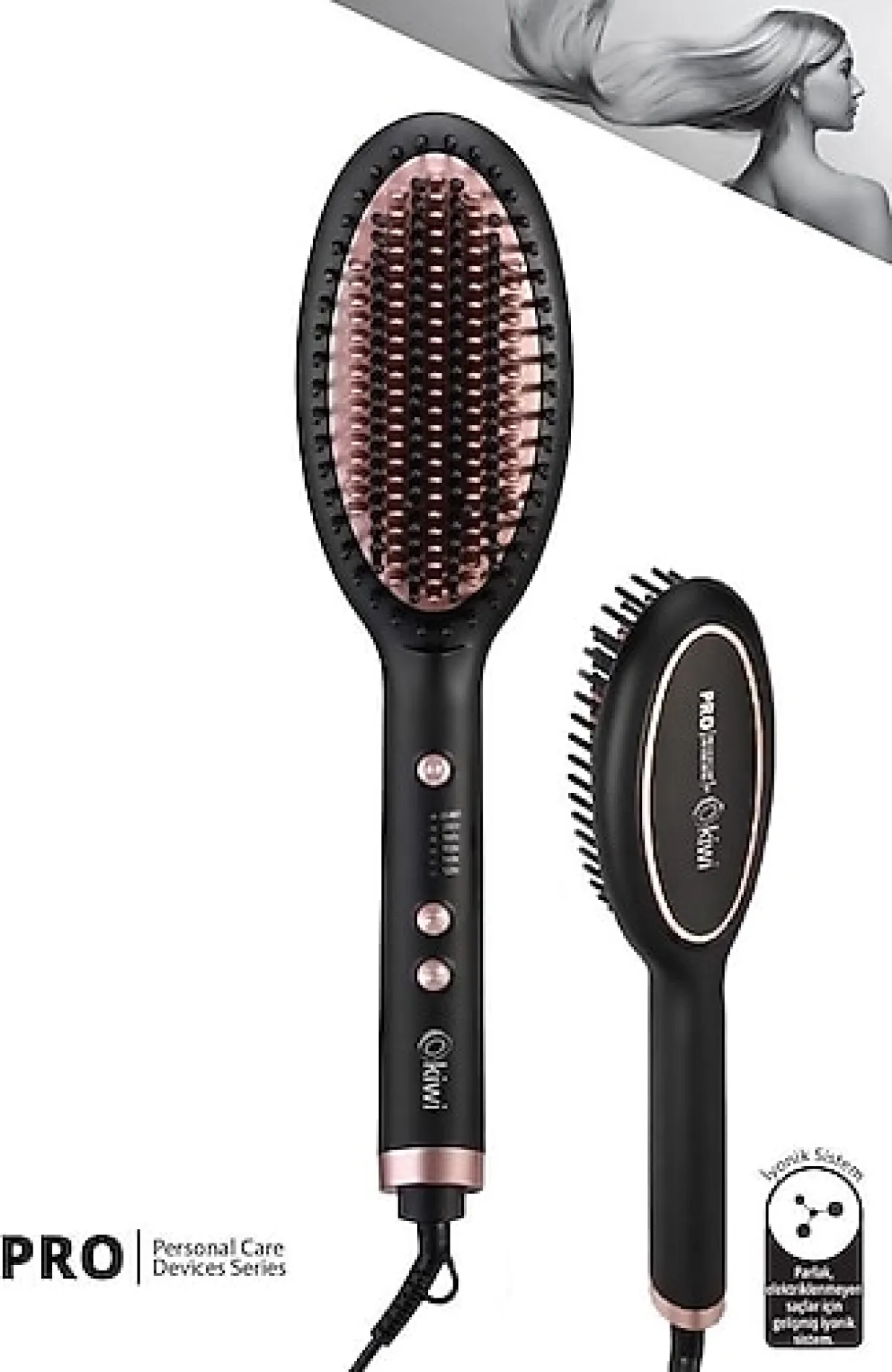 Kiwi KHS-2039 Saç Düzleştirici Tarak