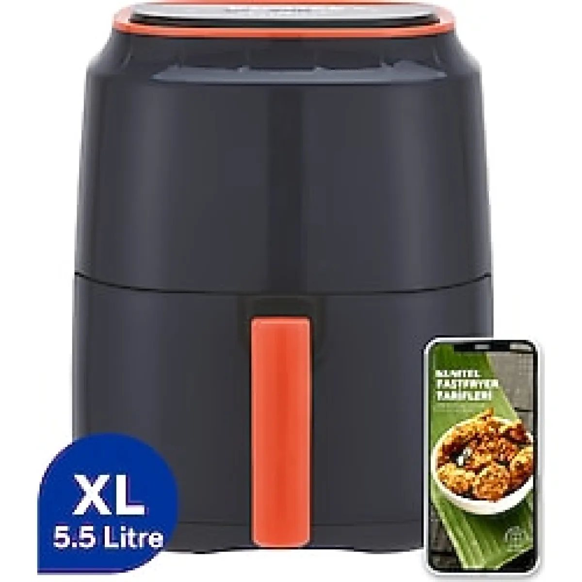 KUMTEL Lacivert Digital Fastfryer (YAĞSIZ FRİTÖZ AİRFRYER)
