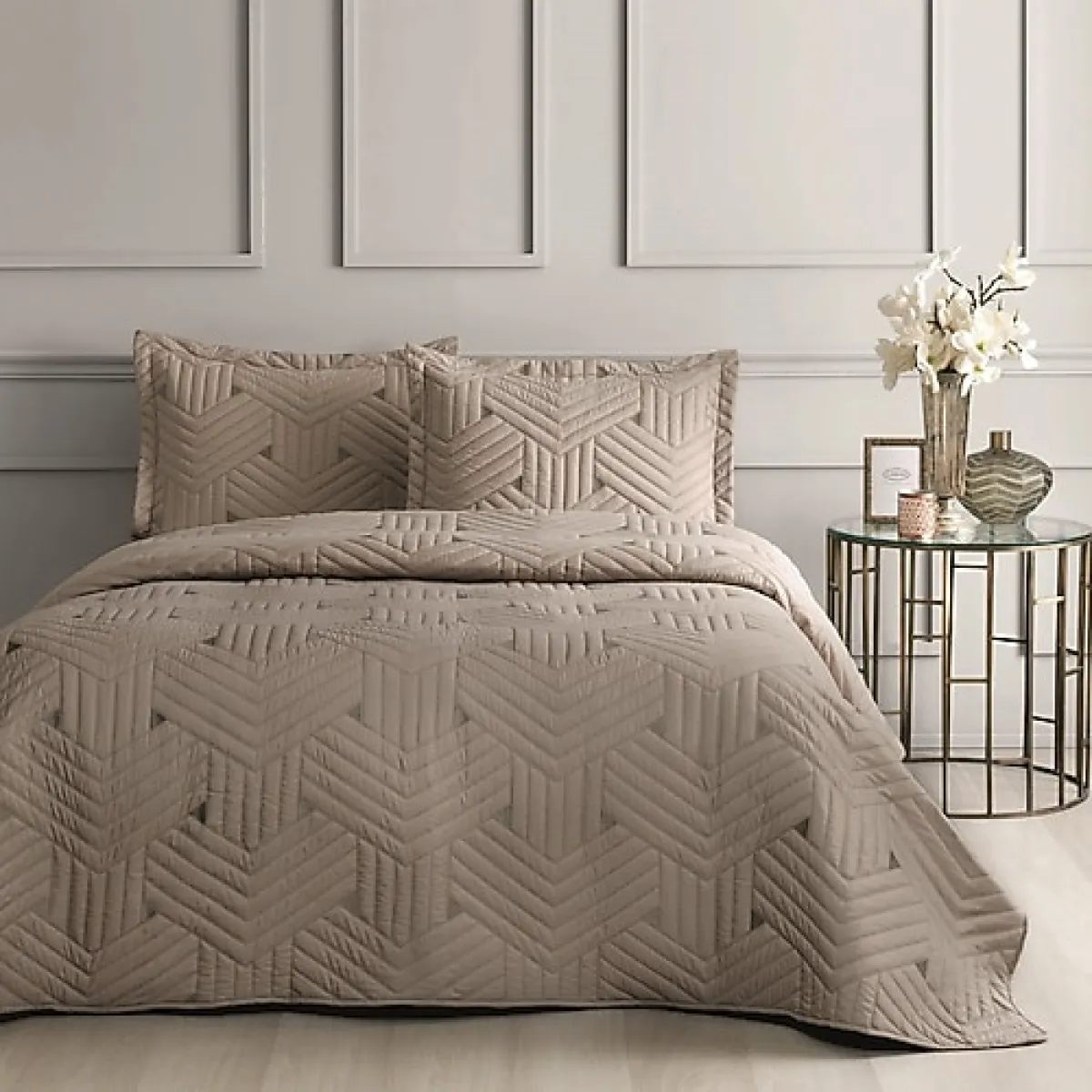 Linens Vita Kahve Çift Kişilik Yatak Örtüsü Takımı