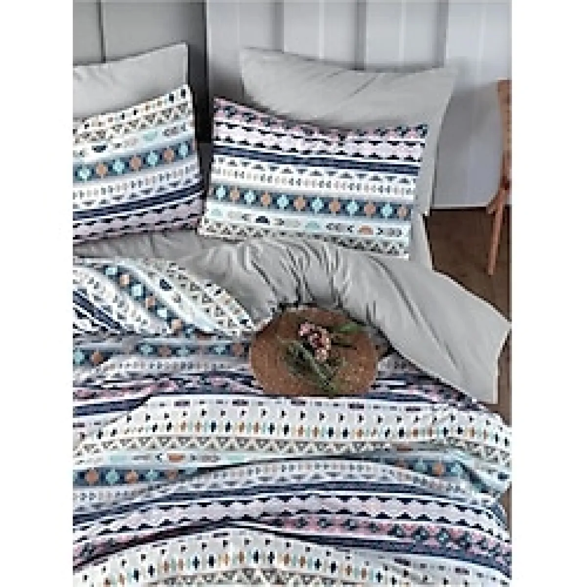 Lotusline Çift Kişilik Nevresim Takımı - Seti Mozaik