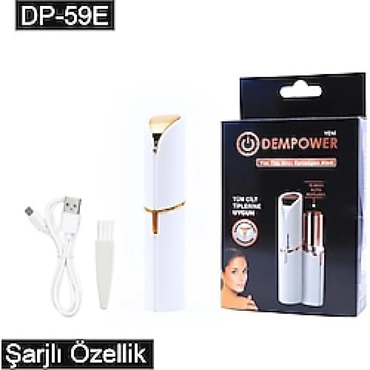 Marsilyan Dempower Şarjlı Yüz Tüy Alıcı Epilasyon Aleti Flawles Kısa - 1