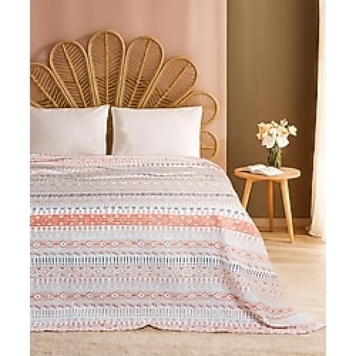 Menderes Home Cotton Collection Pike Çift Kişilik Pike Havana - Çok Renkli