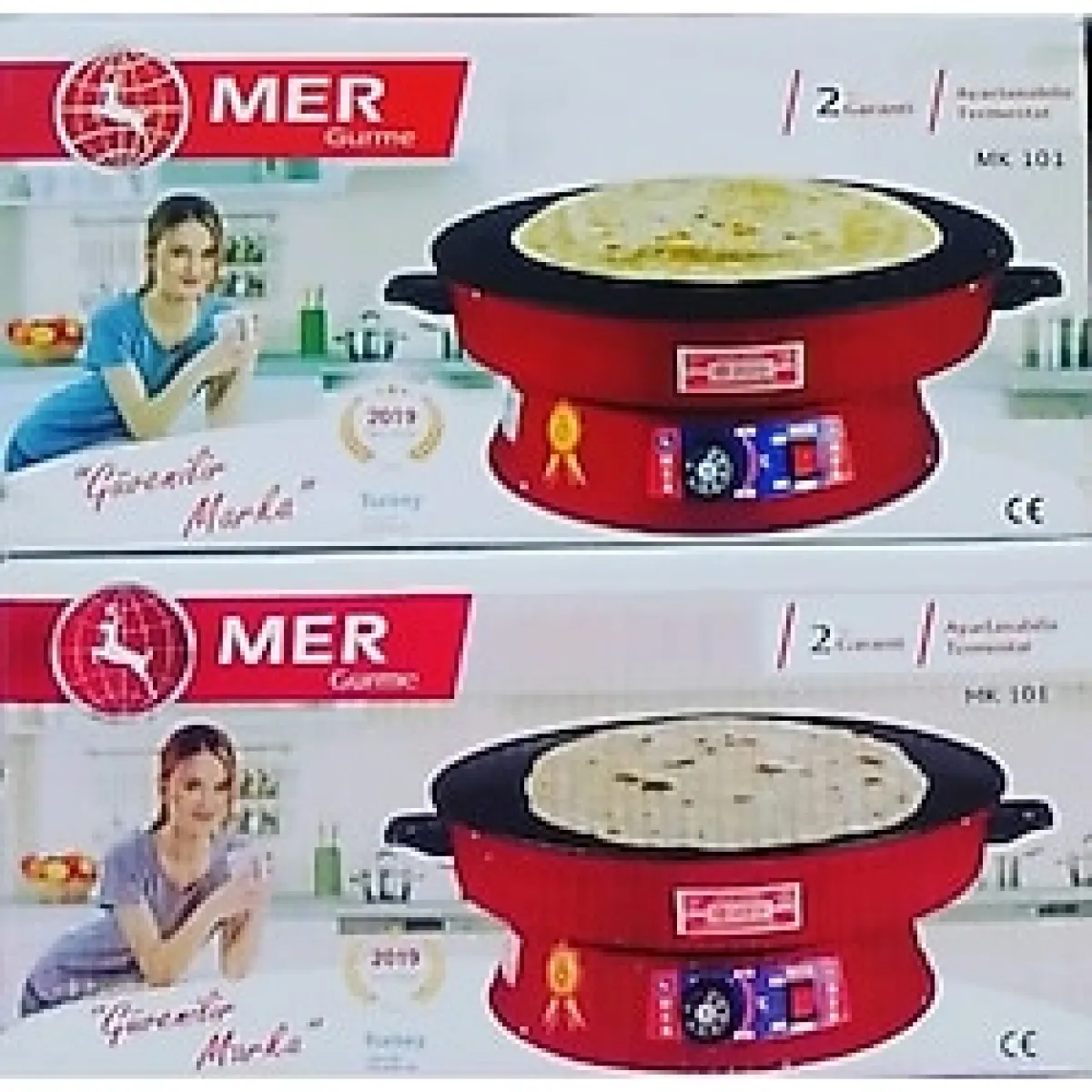 MERC Mer Elektrikli Termostatlı Katmer Sac Gözleme Sacı Yufka, Ekmek Sacı 50 Cm