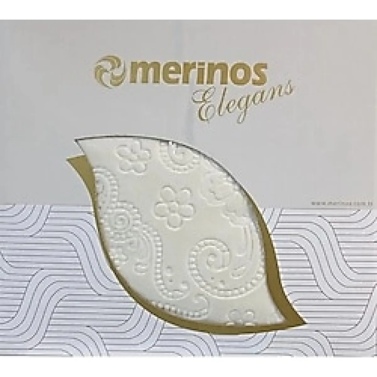 Merinos Elegans Çift Kişilik Battaniye Çiçek Desen Battaniye Kemik 220X240 Cm