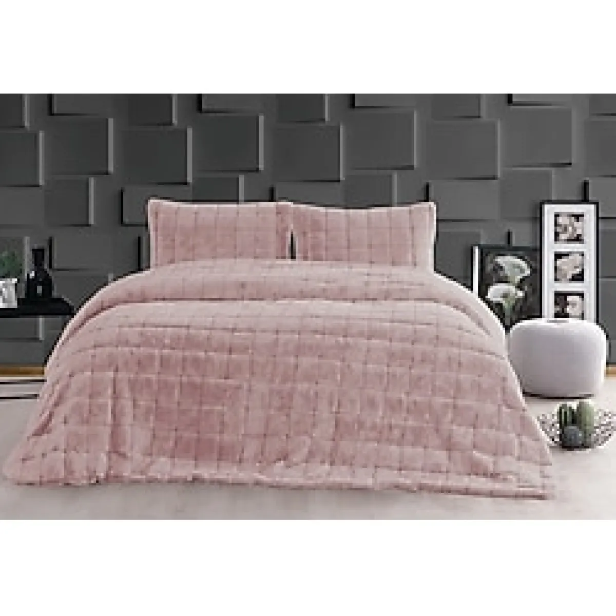 Merinos Luxe Yatak Örtüsü Çiftlişilik Pudra - 230 x 250 cm