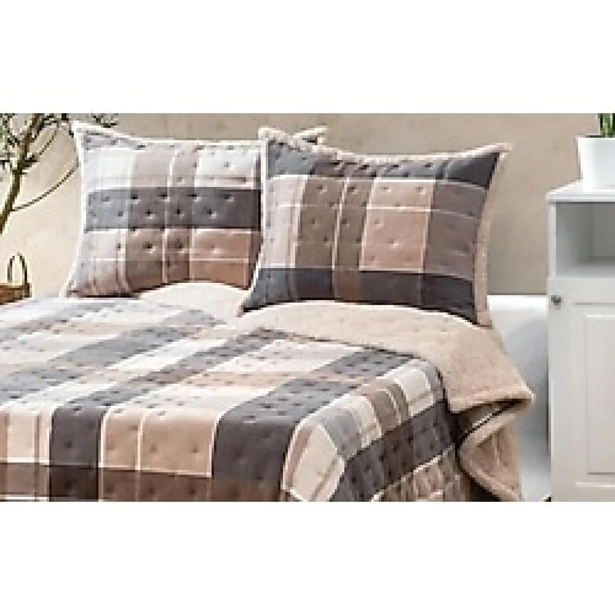 MERİNOS Merinos All Day Yatak Örtüsü Set - Staphane Bej