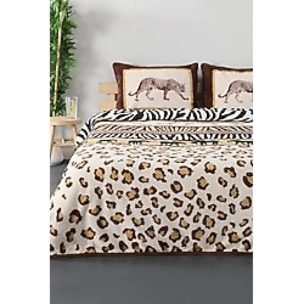 Merinos Relax 3 Parça Çift Kişilik Yatak Örtüsü - Kahve - 220 x 240 cm