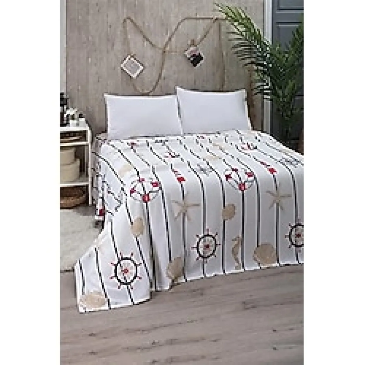 Mulberry Marine Tek Kişilik Pike Yatak Örtüsü 170 X 230