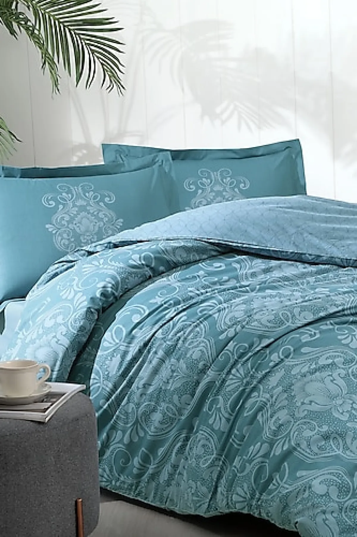 Özdilek Antico Petrol Pamuk Çift Kişilik Nevresim Takımı