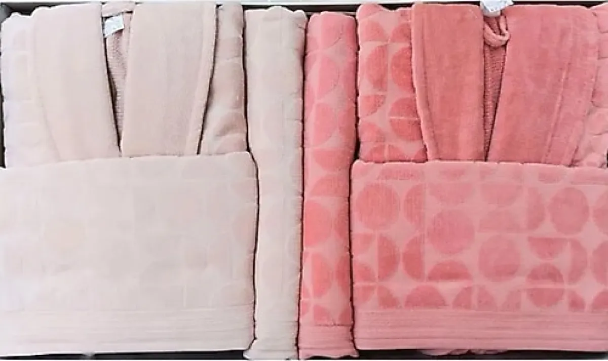 Özdilek Circular Kiremit Bej Aile Bornoz Takımı