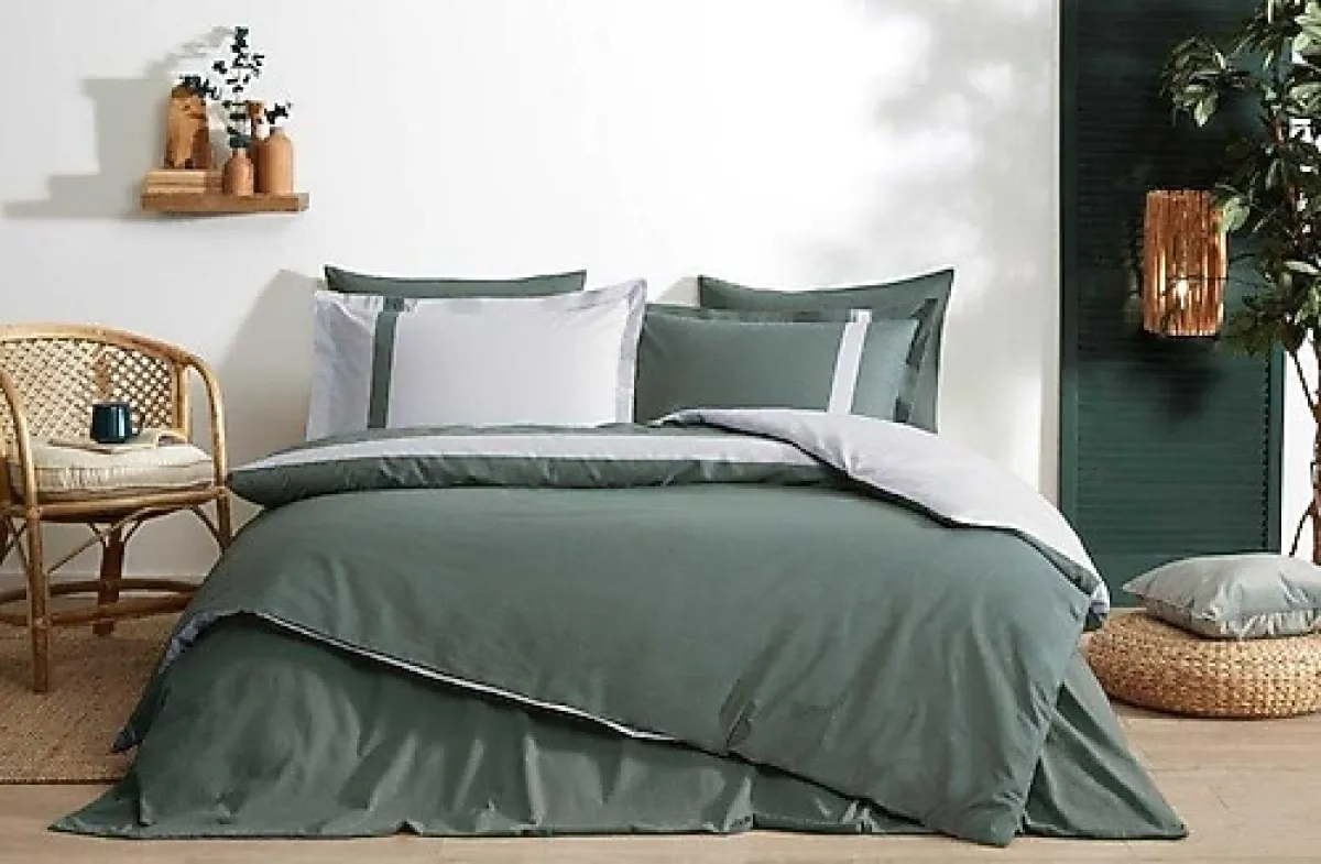 Özdilek Colour Stripe Haki Çift Kişilik Nevresim Takımı