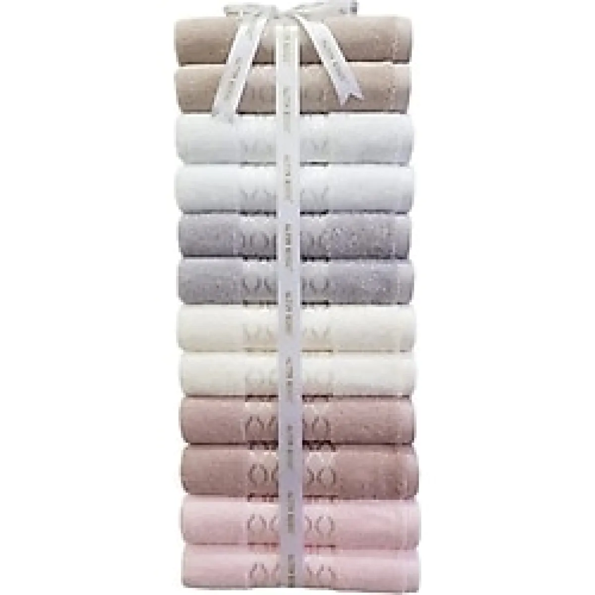 Özdilek Elissa Havlu 12 Adet - Bej - Gri - Taş - Pudra - Beyaz - Krem