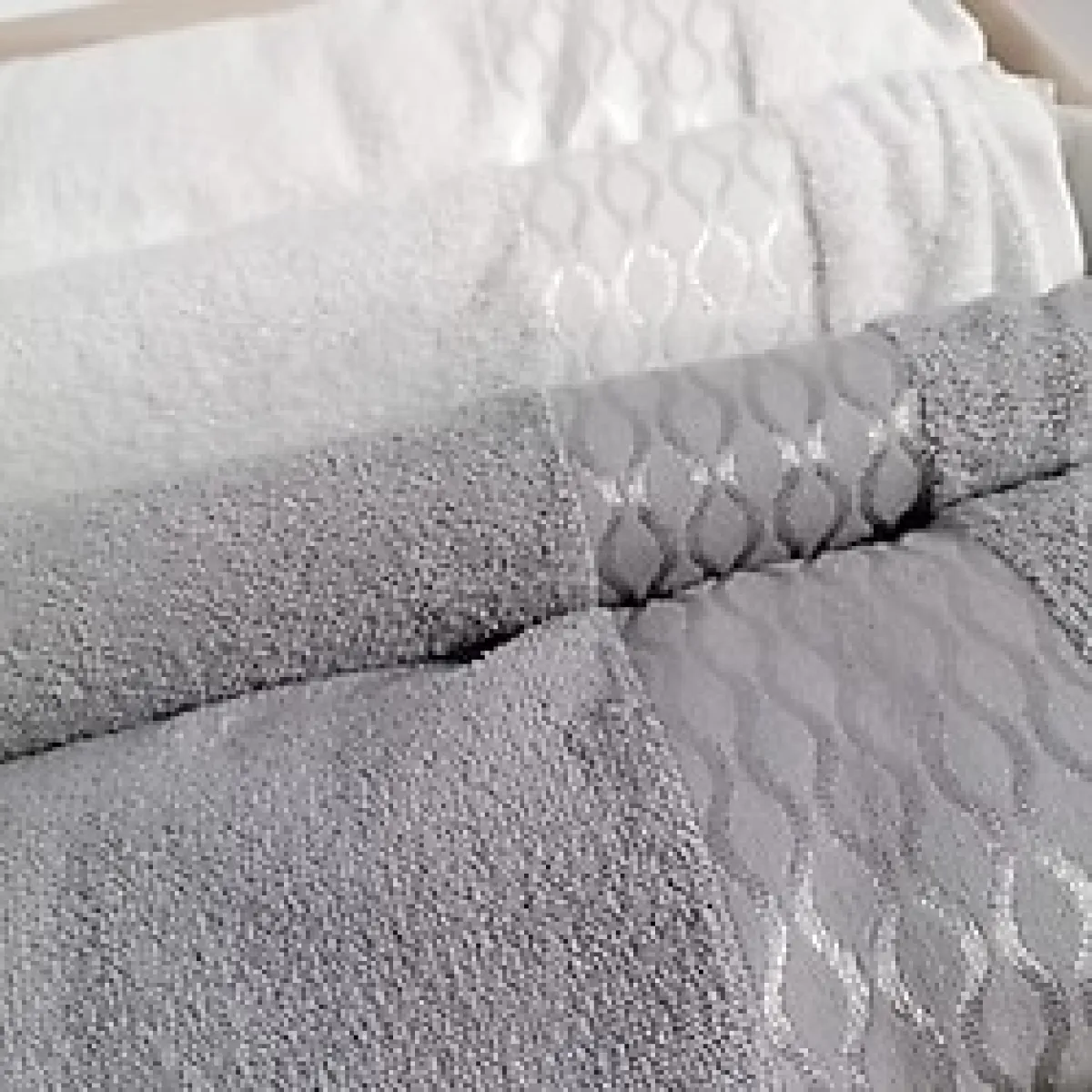 Özdilek Hamam Seti Elissa Gri Beyaz