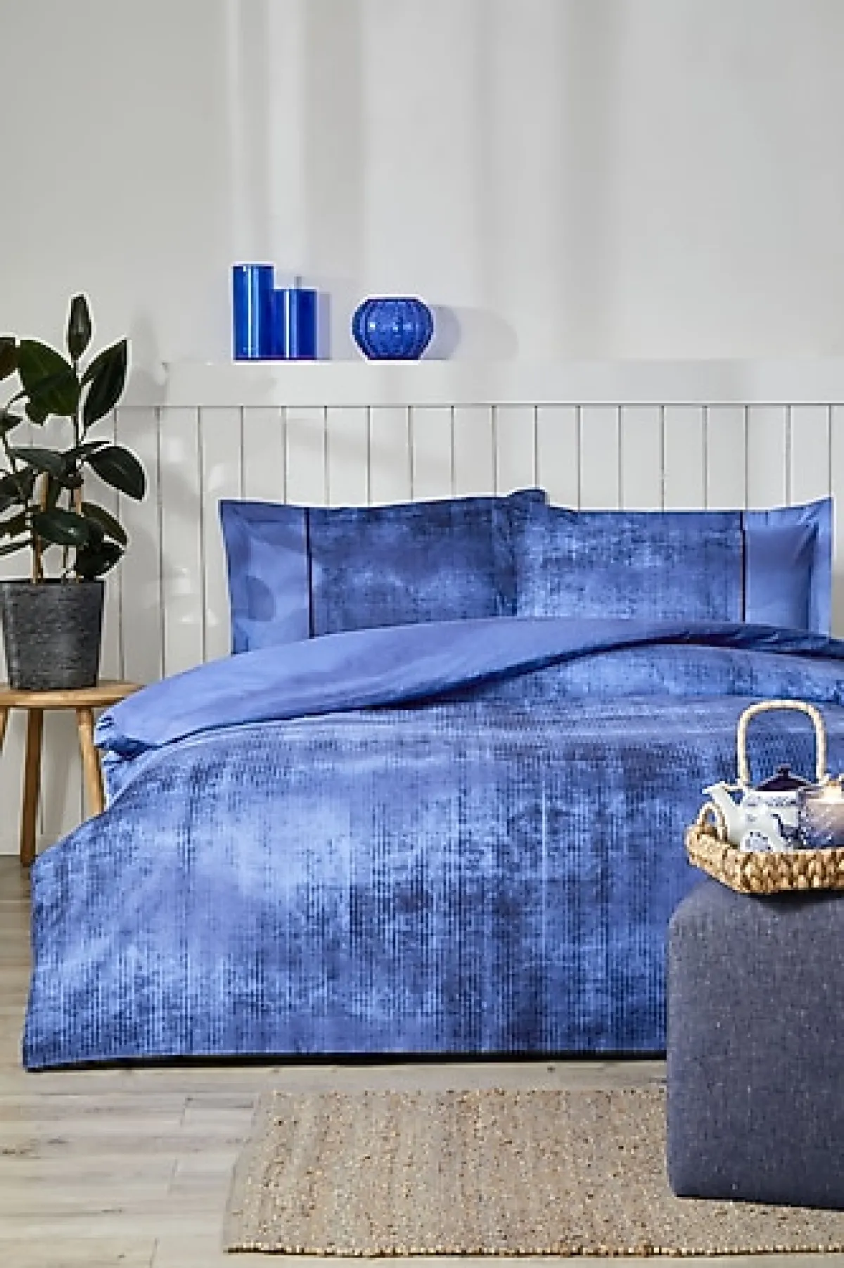 Özdilek Horizon Lastikli Çarşaflı Pamuk Çift Kişilik Nevresim Takımı