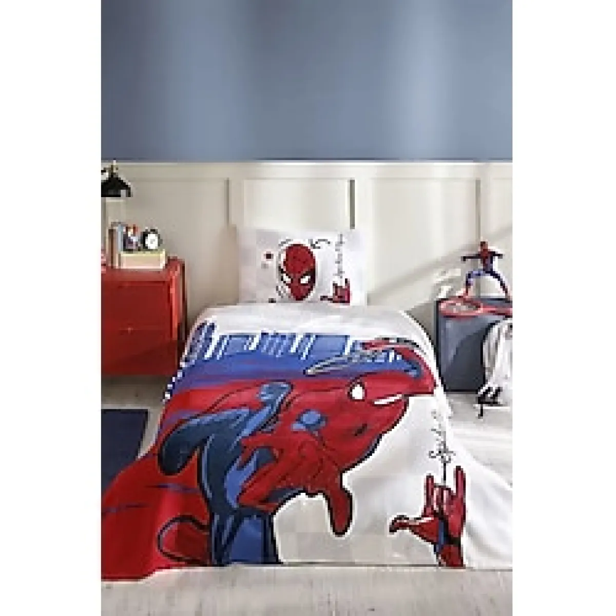 Özdilek Spiderman Tek Kişilik Disney Lisanslı Lastikli Çarşaf Çocuk Pike Takımı