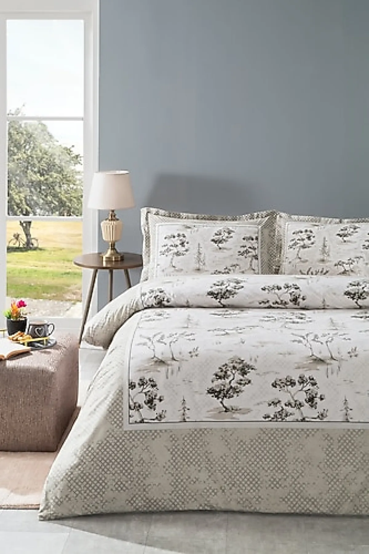 Özdilek Toile De Jouy Lastikli Çarşaflı Tek Kişilik Nevresim Takımı