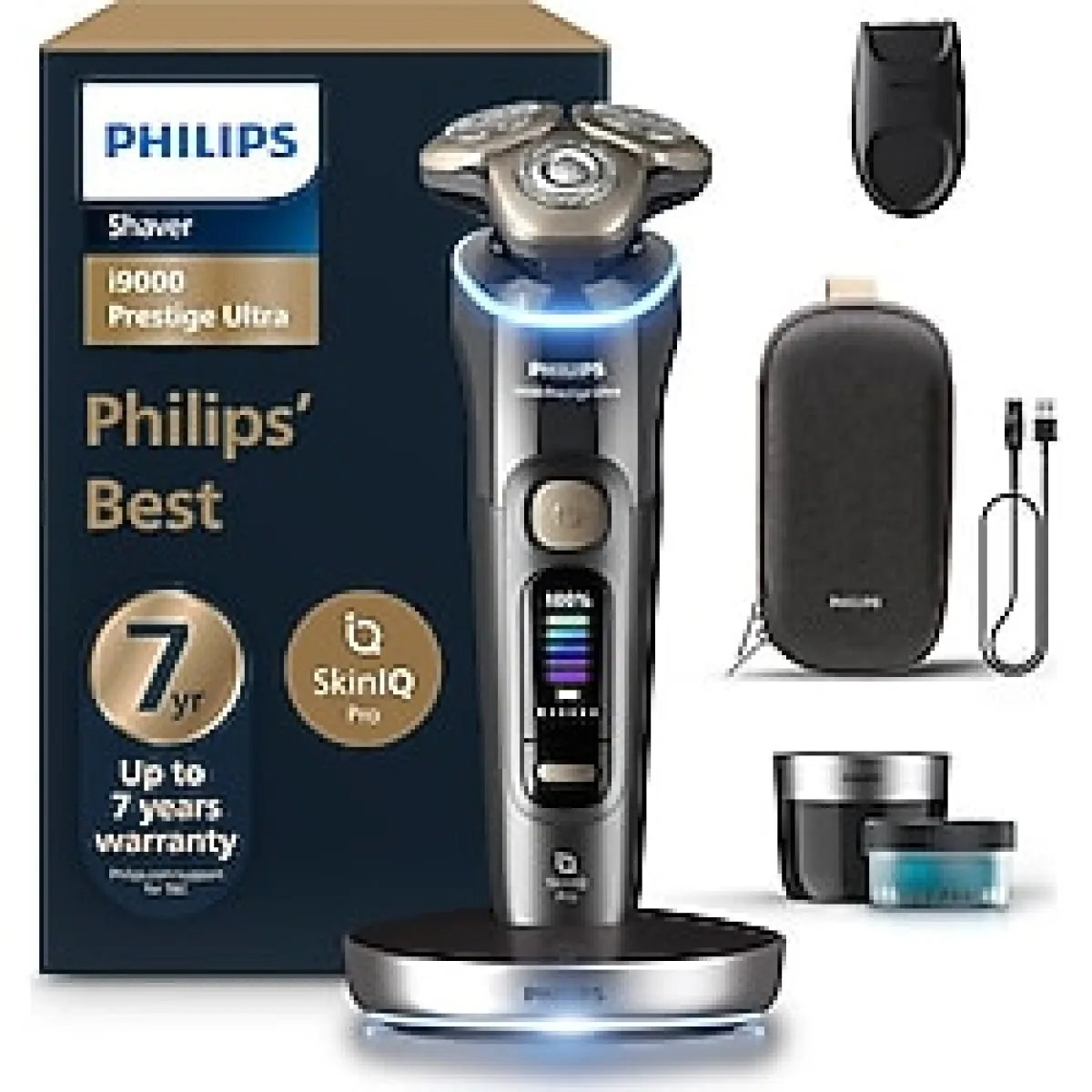 Philips I9000 Ultra Prestige Islak ve Kuru Tıraş Makinesi, Skiniq Pro, 360° Hassas Başlıklar, Şarj S - Renkli