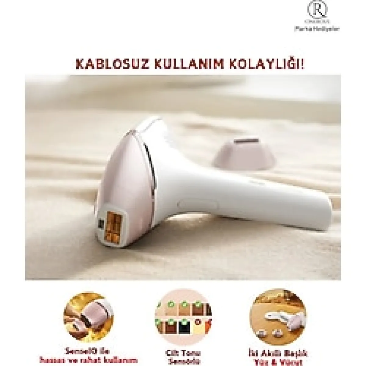 Philips Yüz ve Vücut ve Hassas Bölge, Lumea Lazer Epilasyon Ipl Tüy Alma Cihazı, Çanta Hediyeli, Kablolu/Kablosuz kullanım, Onerous Marka Hassas Tartı Hediye - Beyaz